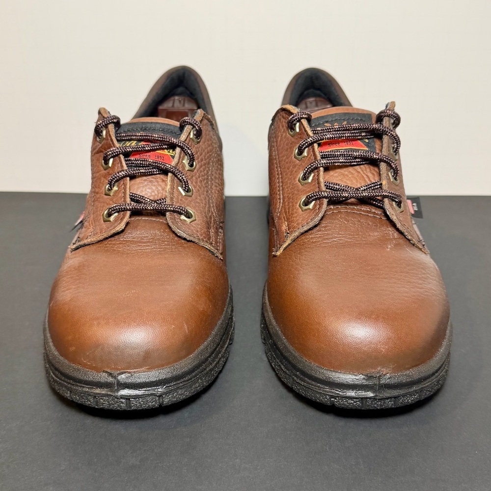 THOROGOOD Boots Mens Size 8 Wide Leather Safety Toe Slip Resistant EH 804-4760 - Picture 2 of 13